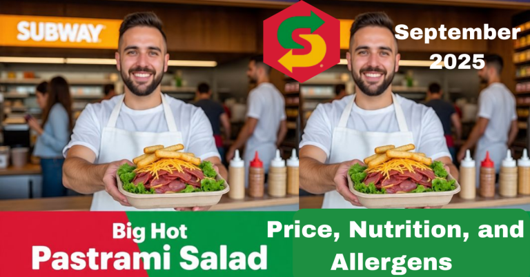 Subway Big Hot Pastrami Salad Price, Nutrition and Allergens September 2025