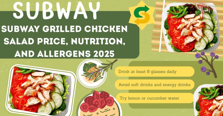 Subway Grilled Chicken Salad Price, Nutrition and Allergens 2025