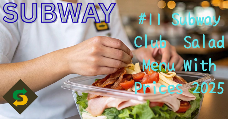 #11 Subway Club® Salad Menu With Prices 2025