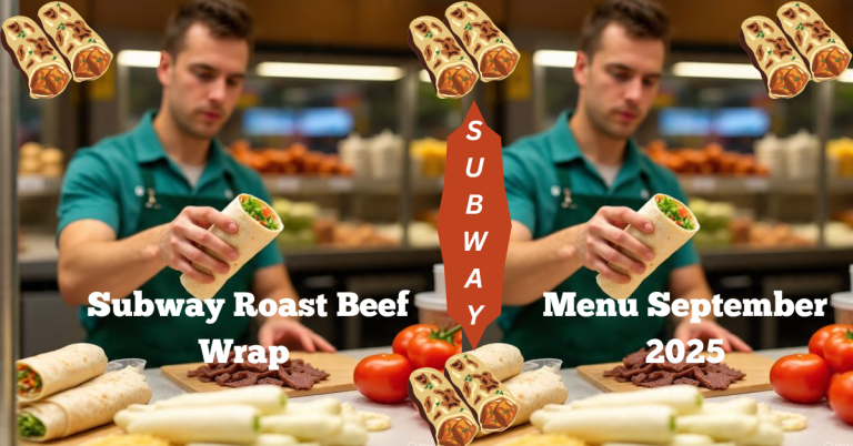 Subway Roast Beef Wrap Menu September 2025