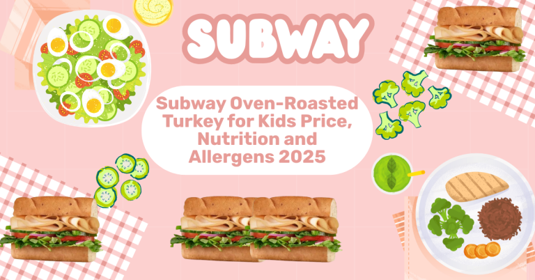 Subway Oven-Roasted Turkey for Kids Price, Nutrition and Allergens 2025